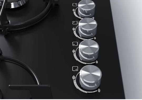 Bosch POP6C6O10L Gazlı Ocak Siyah