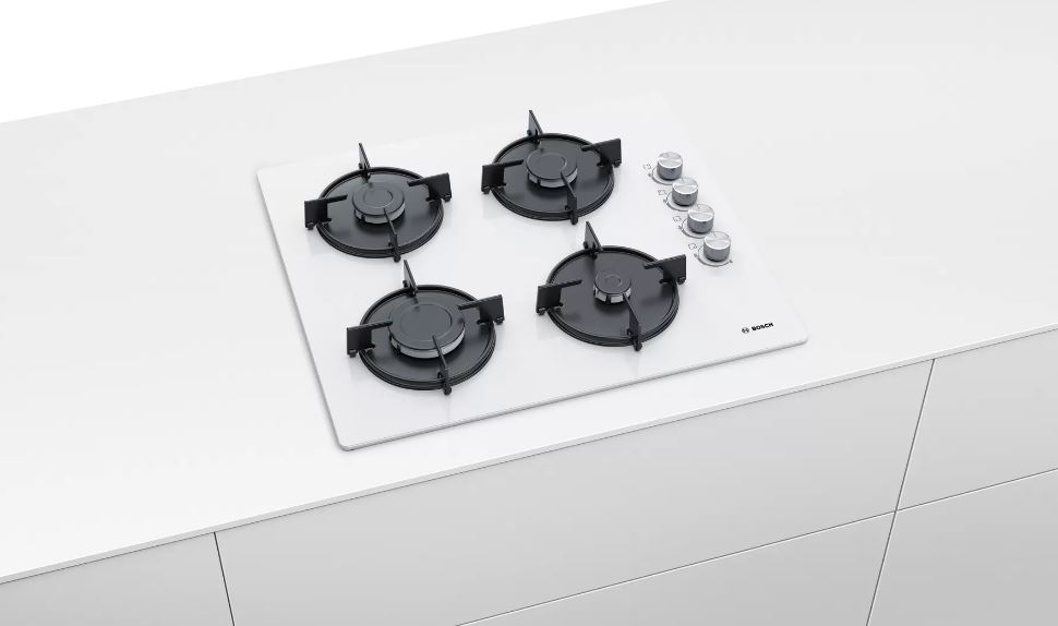 Bosch POP6C2O10L LPG'li Beyaz Cam Ankastre Ocak