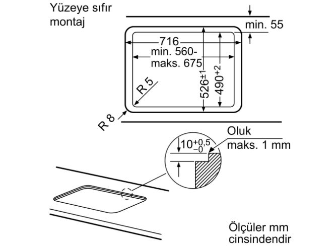 Bosch PPQ716B11E Ankastre Ocak