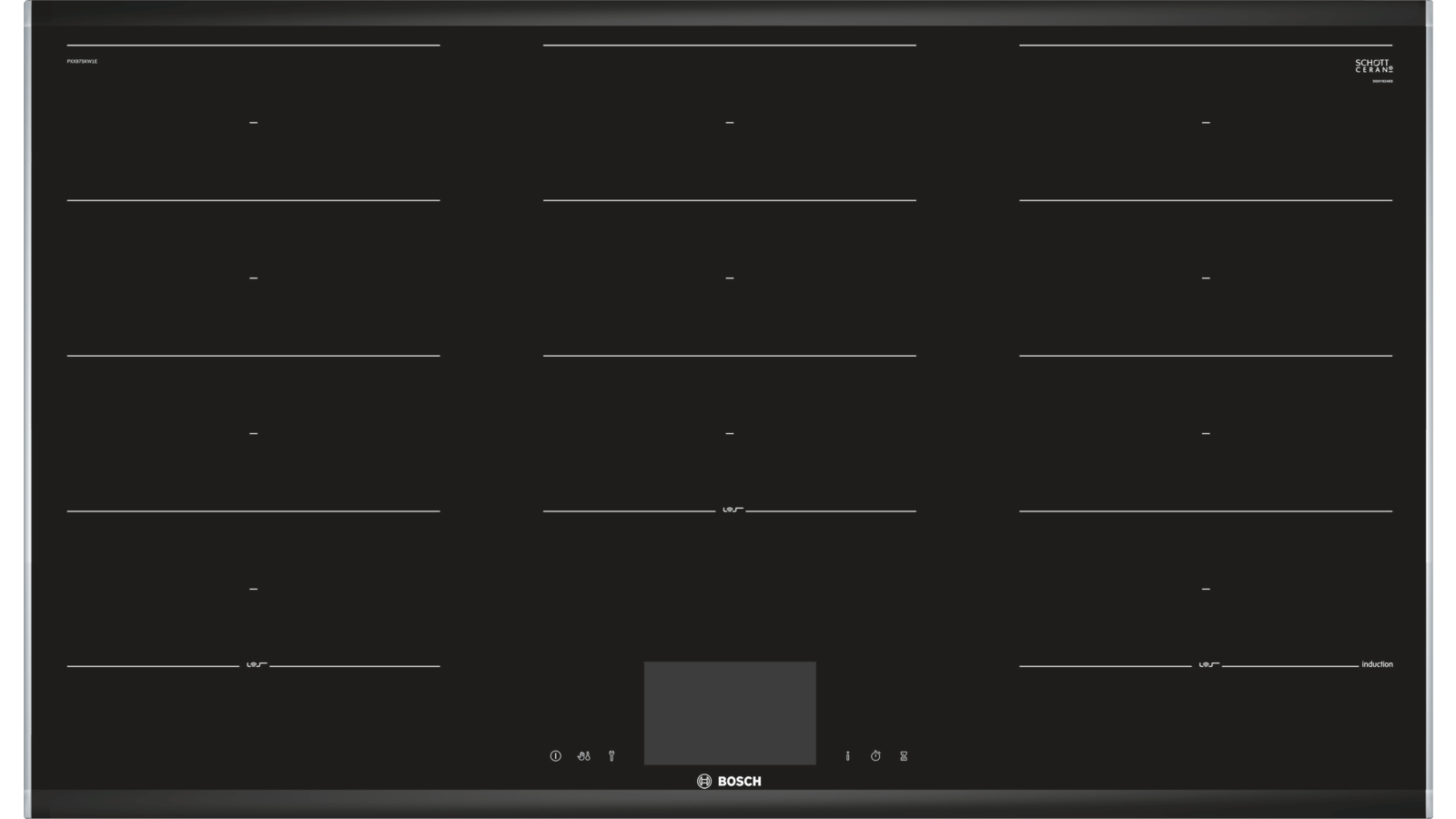 Bosch PXX975KW1E Siyah Seramik İndüksiyonlu Ankastre Ocak