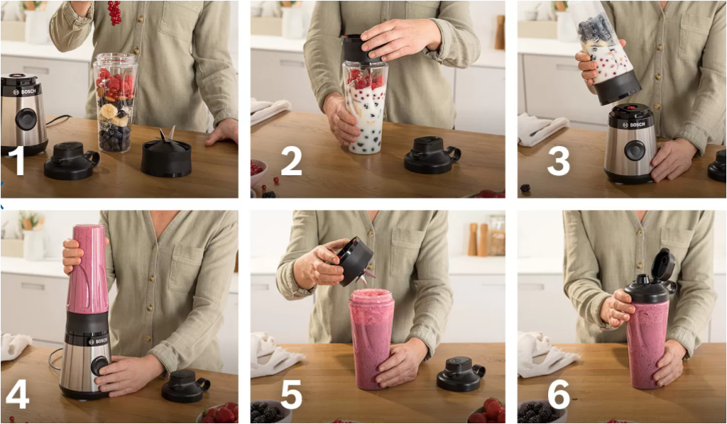 Bosch MMB2111M Paslanmaz Çelik Blender Seti