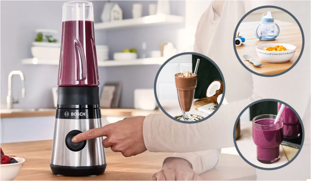 Bosch MMB2111M Paslanmaz Çelik Blender Seti