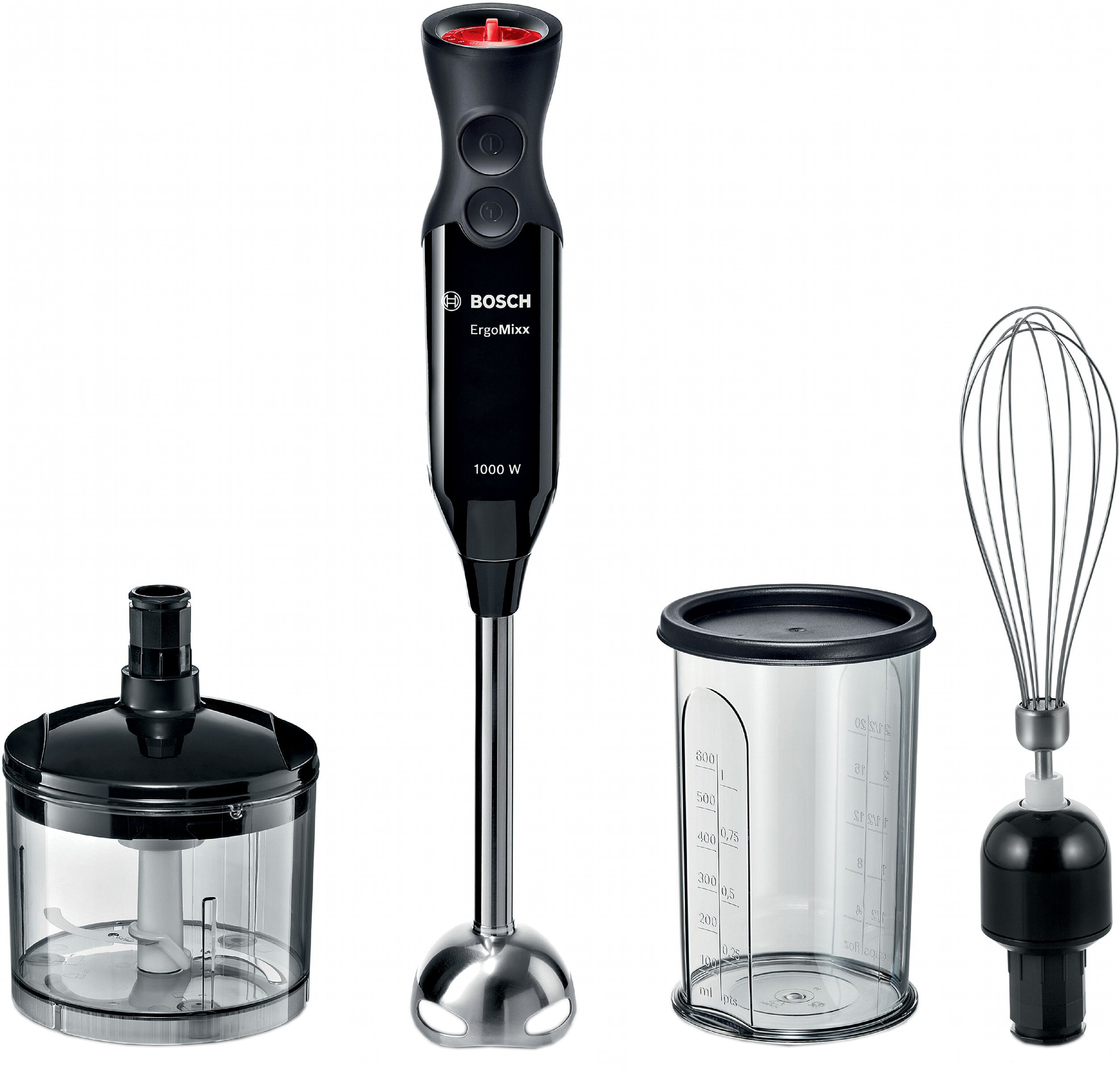 Bosch MS61B6150 ErgoMixx 1000 W Siyah El Blenderi