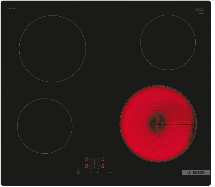 Bosch PKE611BA2E Siyah Seramik Elektrikli Ankastre Ocak