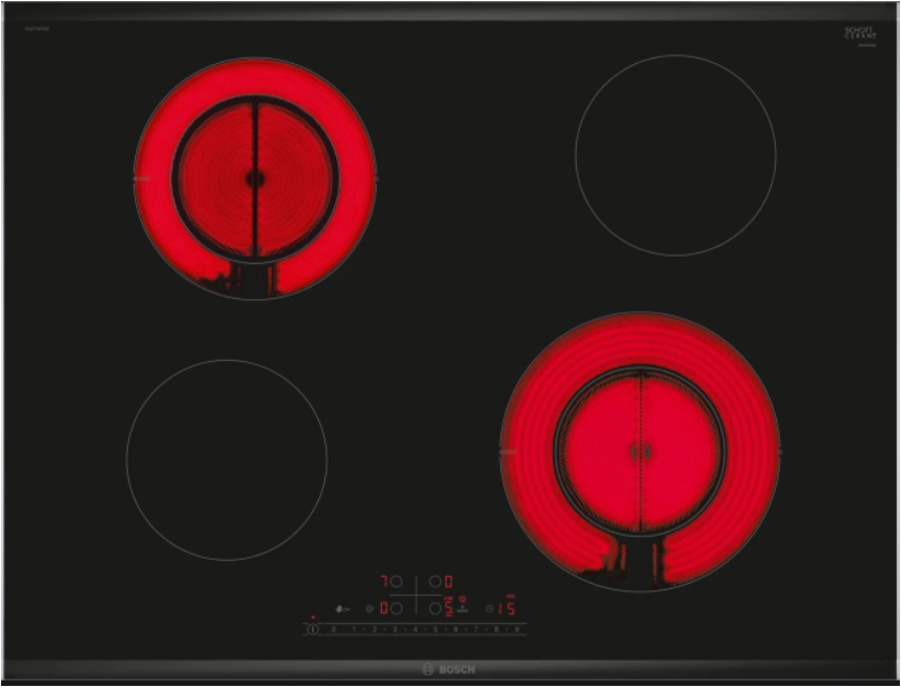 Bosch PKG775FP2E Siyah Seramik Ankastre Elektrikli Ocak