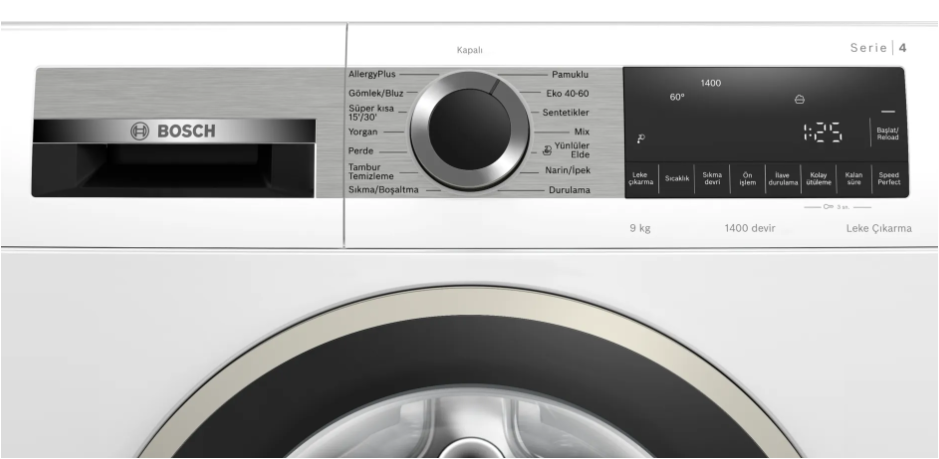 Bosch WGA244X0TR 9 Kg 1400 Devir Çamaşır Makinesi
