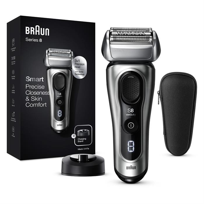 Braun 8 Series 8417 Islak Kuru Tıraş Makinesi + Şarj Standı + Seyahat Çantası