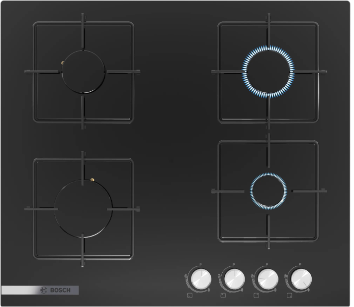 Bosch PNP6C6O12O Sert Cam Siyah Ankastre Ocak