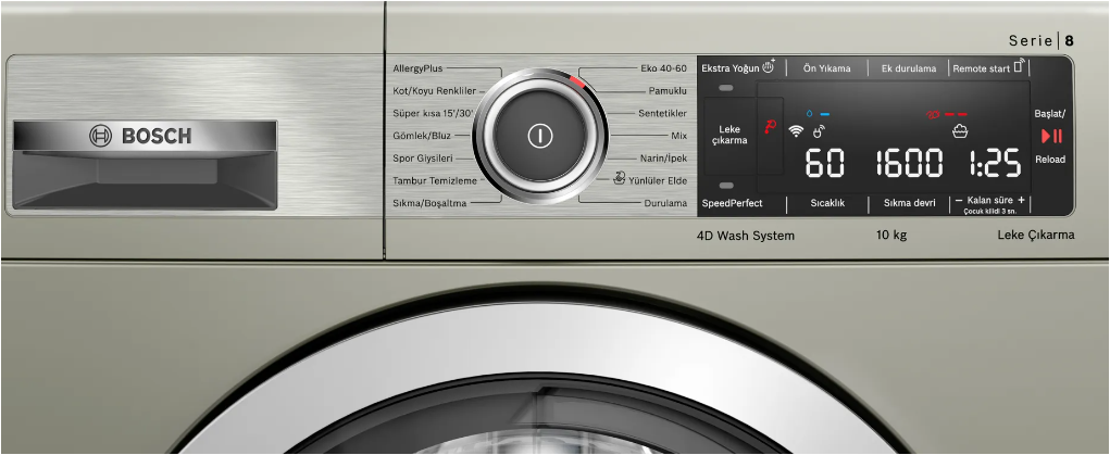 Bosch WAX32MHXTR 1600 Devir 10 kg Çamaşır Makinesi