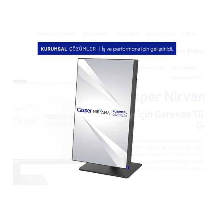 Casper Nirvana A70.1135-8V00X-V i5-1135G7 8 GB 500 GB SSD Iris Xe Graphics 23.8
