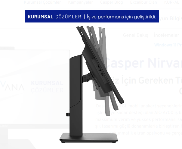 Casper Nirvana A70.1135-8V00X-V i5-1135G7 8 GB 500 GB SSD Iris Xe Graphics 23.8