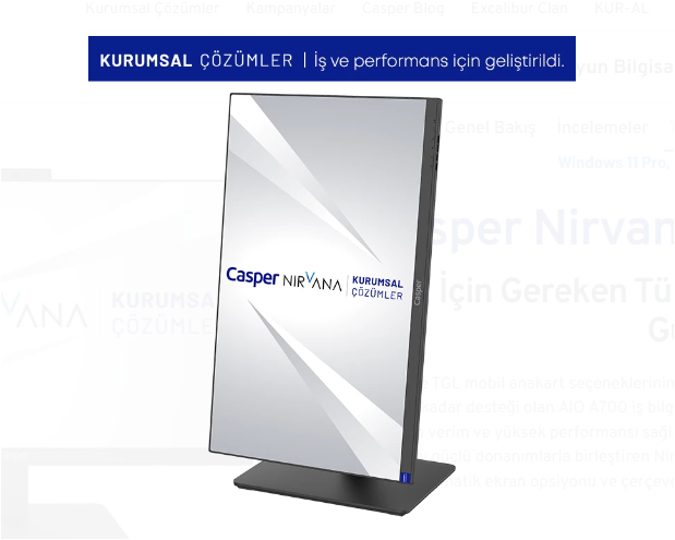 Casper Nirvana A70.1135-8V00X-V i5-1135G7 8 GB 500 GB SSD Iris Xe Graphics 23.8