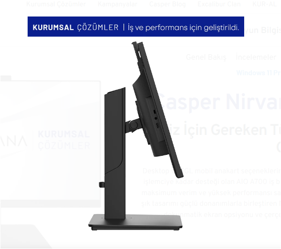 Casper Nirvana A70.1135-8V00X-V i5-1135G7 8 GB 500 GB SSD Iris Xe Graphics 23.8