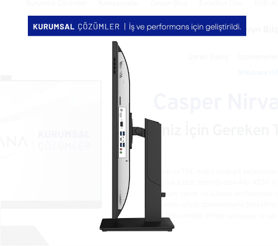 Casper Nirvana A70.1135-8V00X-V i5-1135G7 8 GB 500 GB SSD Iris Xe Graphics 23.8