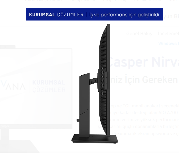 Casper Nirvana A70.1135-8V00X-V i5-1135G7 8 GB 500 GB SSD Iris Xe Graphics 23.8