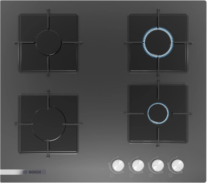 Bosch PNP6C9O12O Antrasit Gri Doğalgazlı Ocak