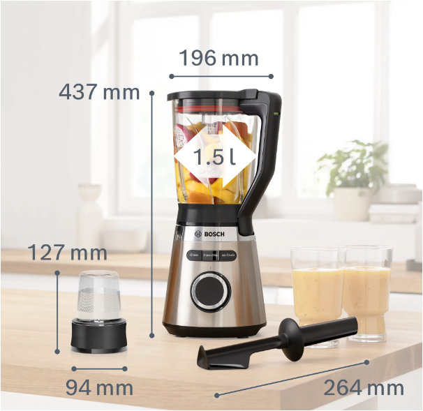 Bosch MMB6386M Blender VitaPower 1200 W Paslanmaz çelik