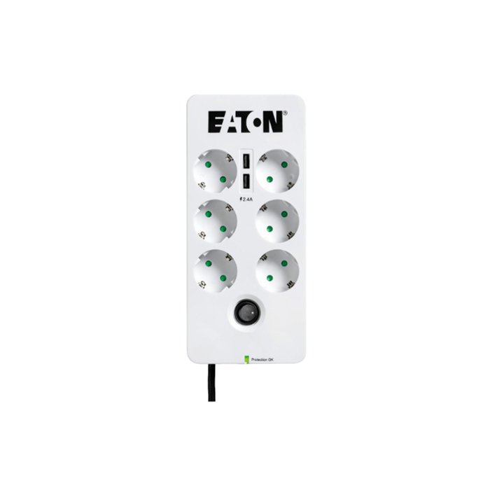 Eaton PB6UD Çift Usb'li 6'lı Akım Korumalı Priz