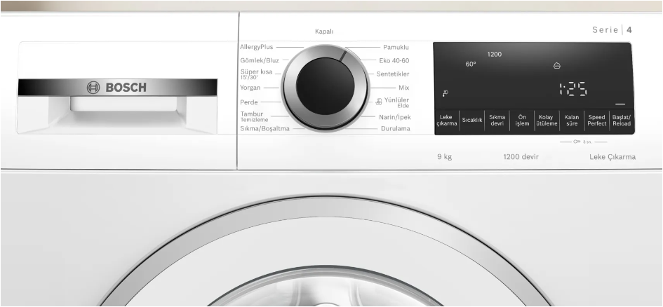 Bosch WGA142X2TR 9 Kg 1200 Devir A Enerji Çamaşır Makinesi