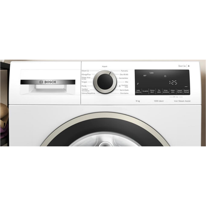 Bosch WGA142Z0TR 9 Kg 1200 Devir A Enerji Buhar Programlı Çamaşır Makinesi