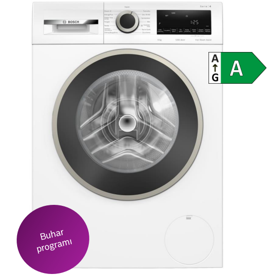 Bosch WGA142Z0TR 9 Kg 1200 Devir A Enerji Buhar Programlı Çamaşır Makinesi