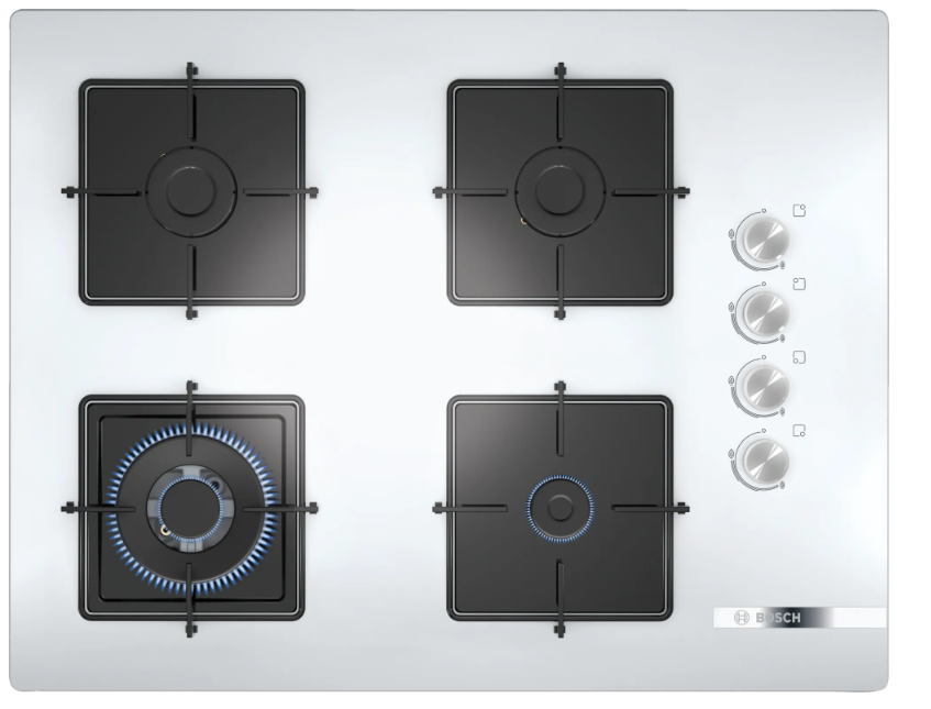 Bosch POH7C2O12O 67 cm Beyaz Cam Ankastre Ocak