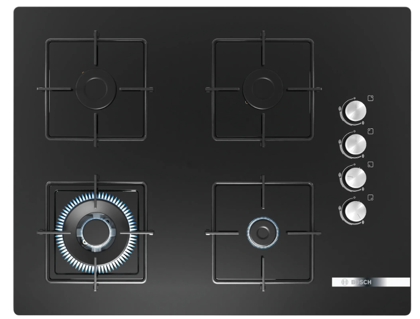 Bosch POH7C6O12O Wok Gözlü Siyah Cam Ankastre Ocak