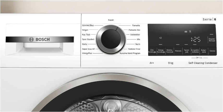 Bosch WQG244C1TR 9 kg Çamaşır Kurutma Makinesi
