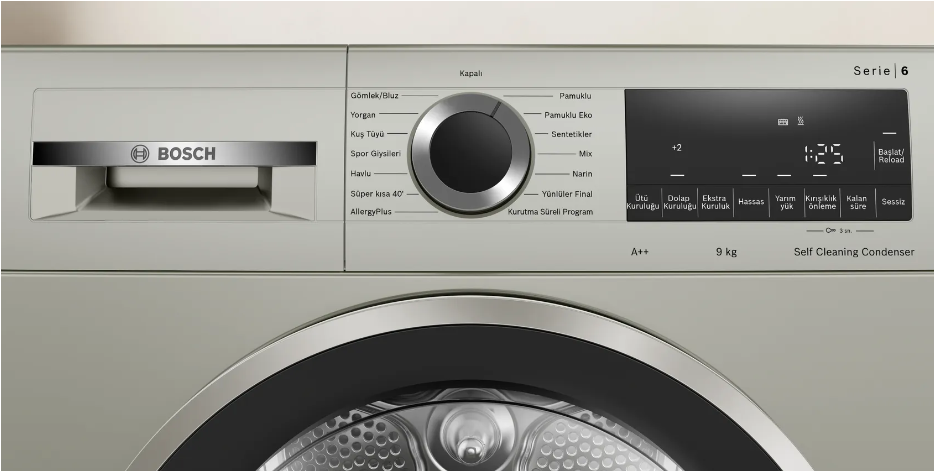 Bosch WQG244CTTR 9 kg Çamaşır Kurutma Makinesi