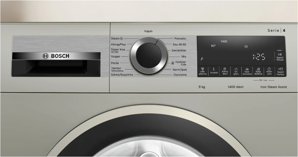 Bosch WGA244ZXTR 9 kg 1400 Devir Çamaşır Makinesi